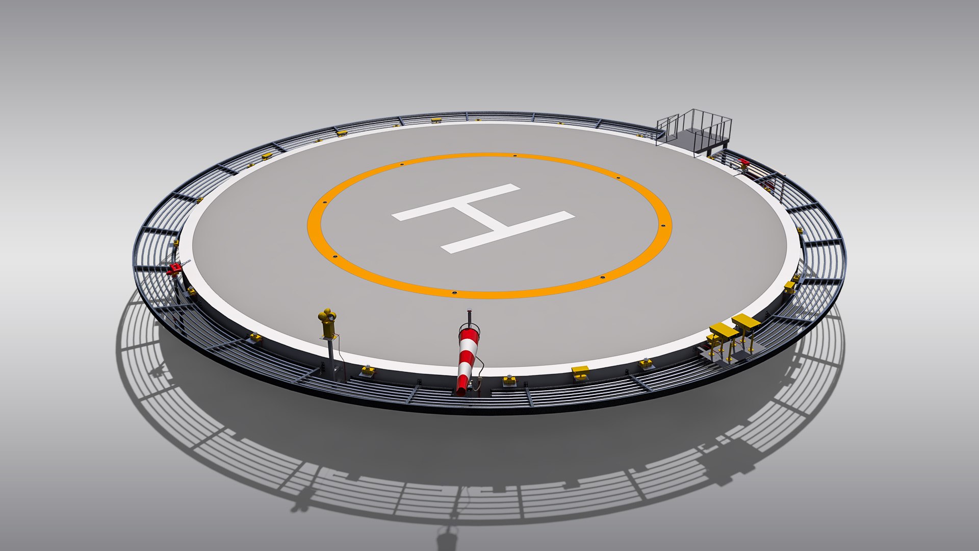 Circular Heliport 3D Model TurboSquid 1606487