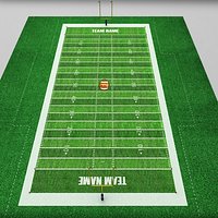 Football american stadium field low poly