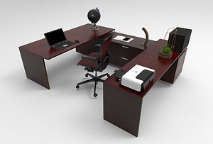 office desk 3D