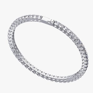 3D Tennis Bracelet model