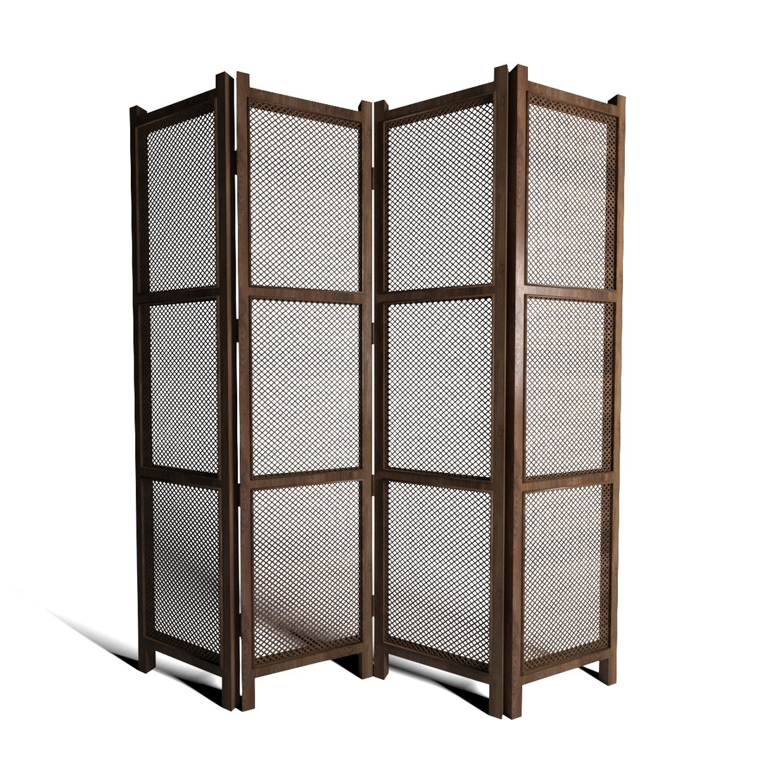 3D Wood Screen Paravan Model - TurboSquid 1460772