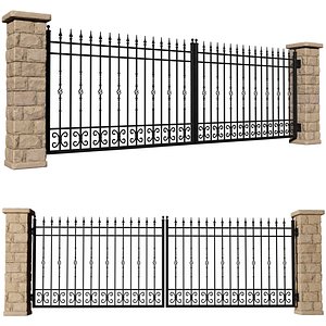 Entrance Driveway Iron Gates Fence