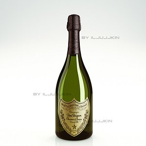 3d model bottle champagne dom perignon