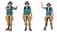 Model 3D postaci z kreskówki Rigged Adventure Man B