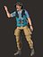 Model 3D postaci z kreskówki Rigged Adventure Man B