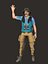 Model 3D postaci z kreskówki Rigged Adventure Man B
