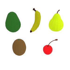 Low-Poly 3D Fruit Collection 3D model