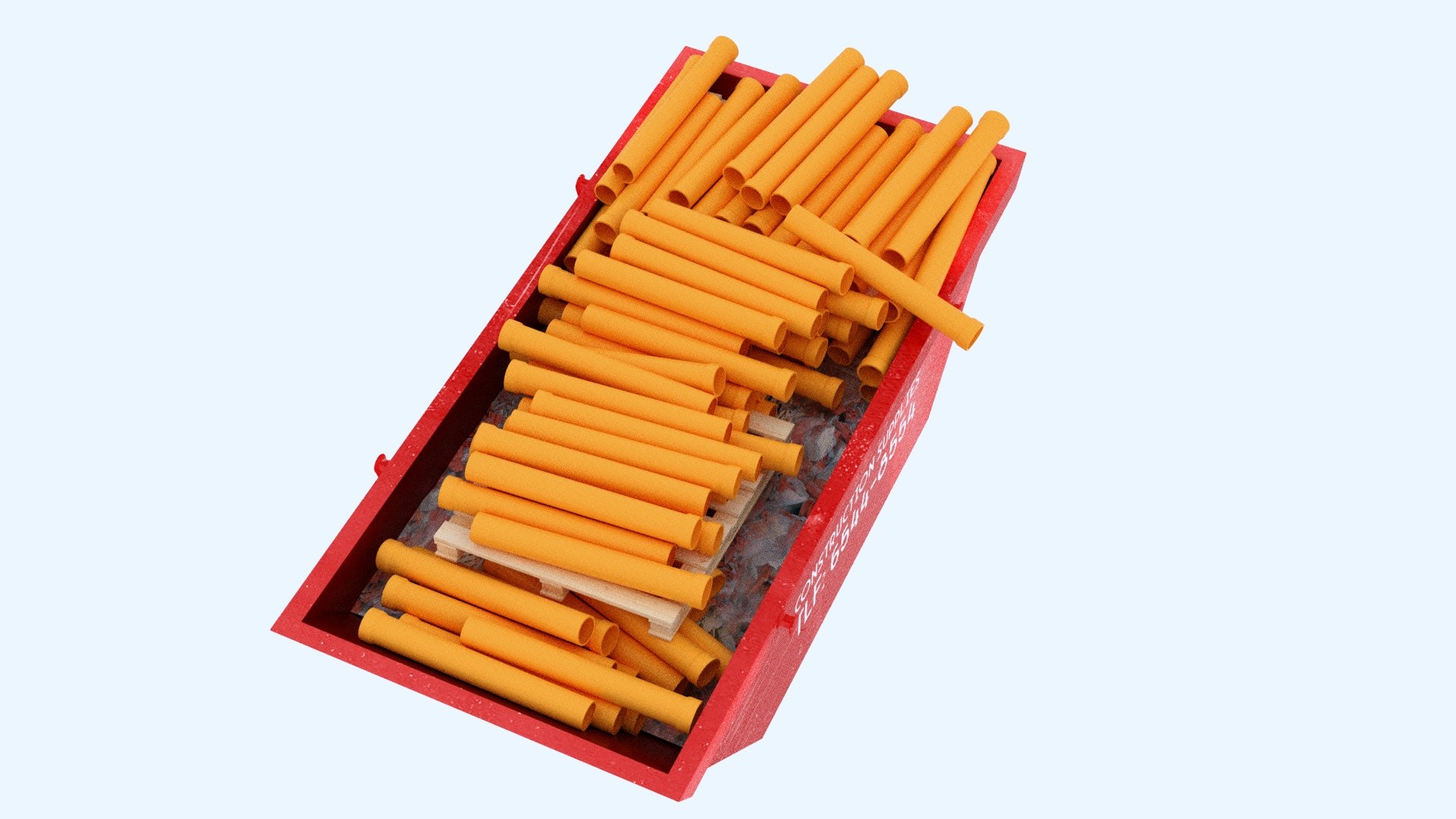 Industrial Container With PVC Pipes 3D - TurboSquid 1966386