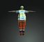 3D construction worker model