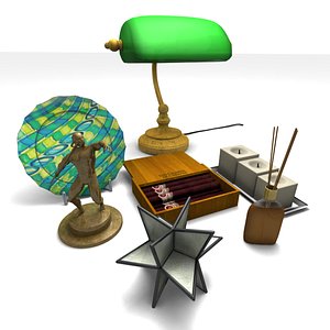 3d model home office glass