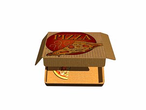 box pizza 3d max
