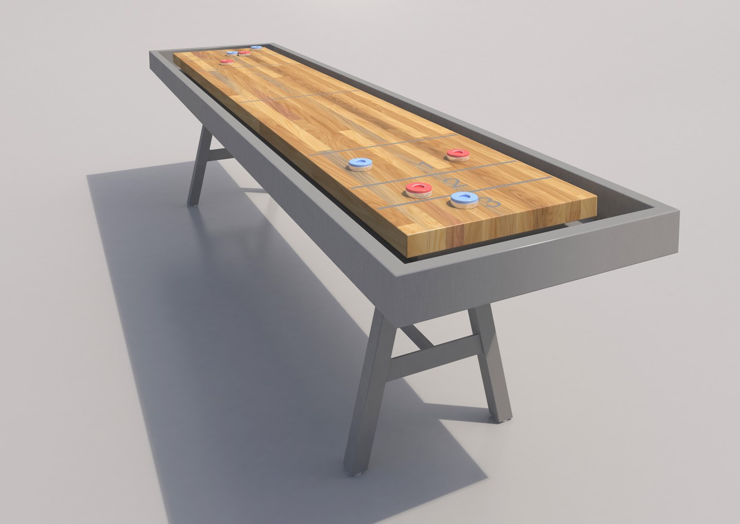 Shuffleboard Table Discs 3d Max