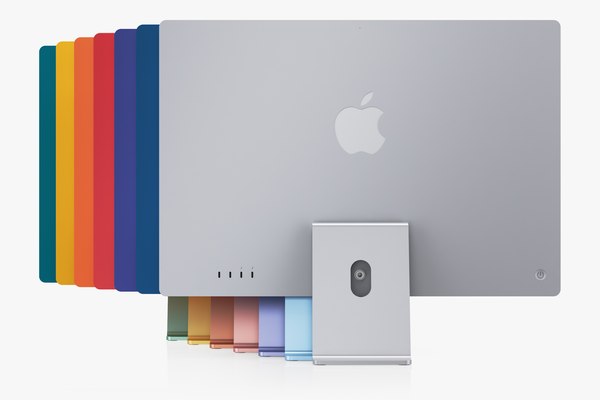 modèle 3D de Apple iMac 24 pouces 2021 toutes couleurs
