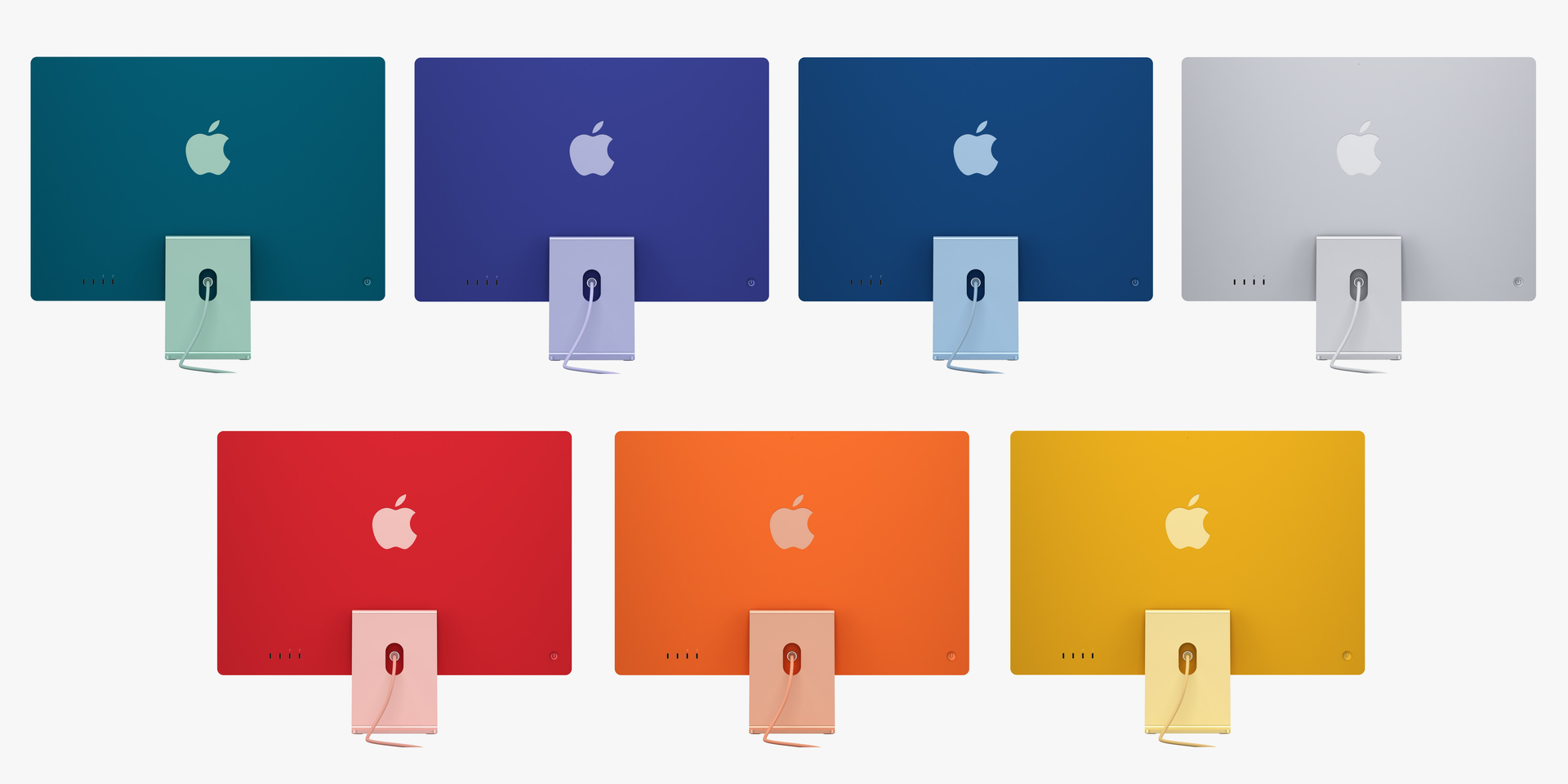 3D Apple iMac 24inch 2021 All Color model TurboSquid 1725708