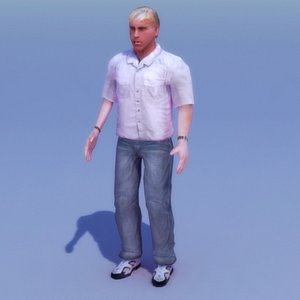 western rigged 3d model