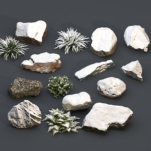 3D Snow-Covered Rocks model