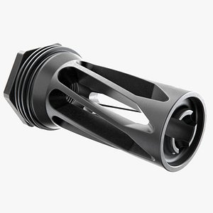 3D Muzzle brake OSS MK-2 5x56 NATO - High-poly 3D model