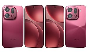 3D OPPO Find X9 Pro Light Red model