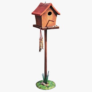 Stylized Bird House 3D model