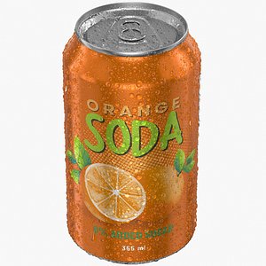 Standard Soda Can With Droplets 355ml