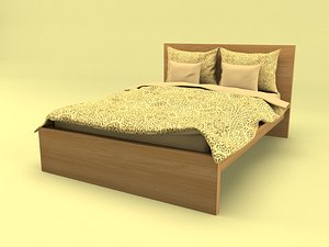interior bed malm 3D model
