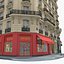 12 Realistic Old European Paris Buildings Collection