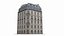 12 Realistic Old European Paris Buildings Collection