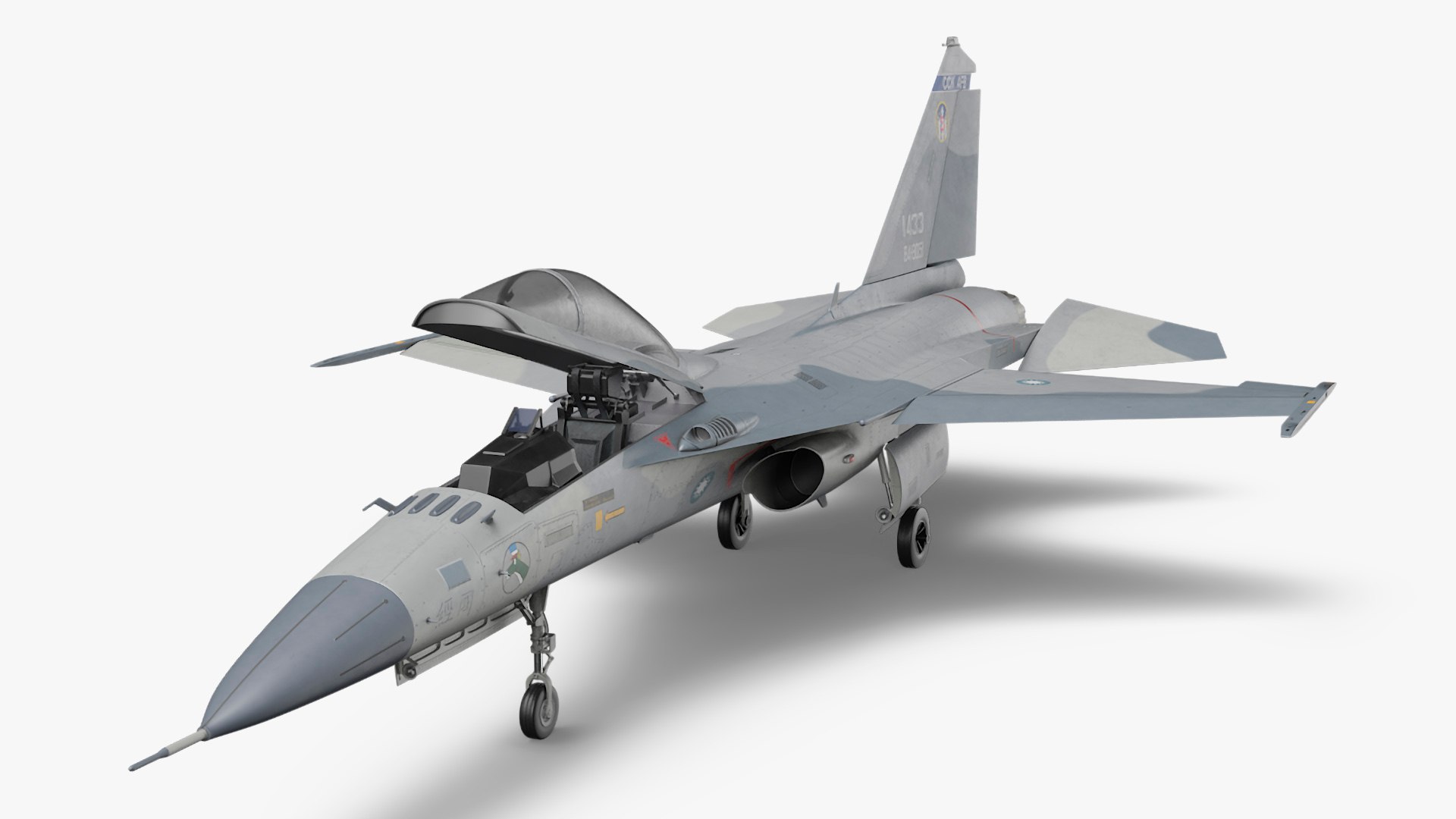 Unarmed Fighter Jet AIDC F-CK-1 Rigged 3D https://p.turbosquid.com/ts-thumb/Nn/j4hBG6/03/unarmedfighterjetaidcfck1riggedvray3dmodel013/jpg/1724855621/1920x1080/fit_q87/7c86ff8e22878e98eb4799880ad160fbb2630387/unarmedfighterjetaidcfck1riggedvray3dmodel013.jpg