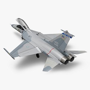 Unarmed Fighter Jet AIDC F-CK-1 Rigged 3D