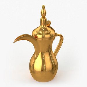 Golden Arabic Dallah Coffee Pot