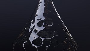 A downward descending water column animation 2