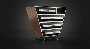 3d model dresser strict glass