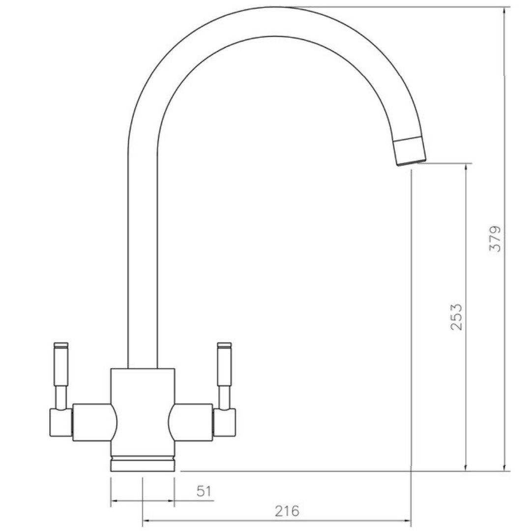 Tap Rangemaster Aquatrend Dual Lever Faucet 3D - TurboSquid 2174108