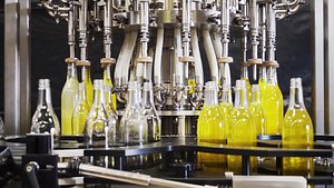 3D CAD Model 18-Station Rotary Level Overflow Filling Machine High-Precision Liquid Filling System