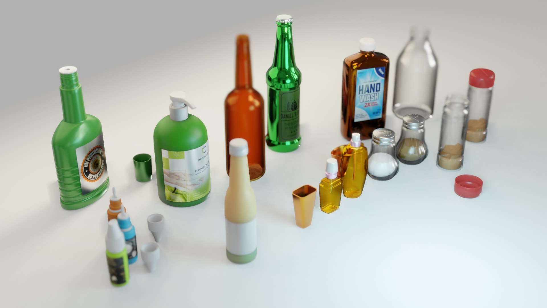 3D Model Bottle Collection - TurboSquid 2030417