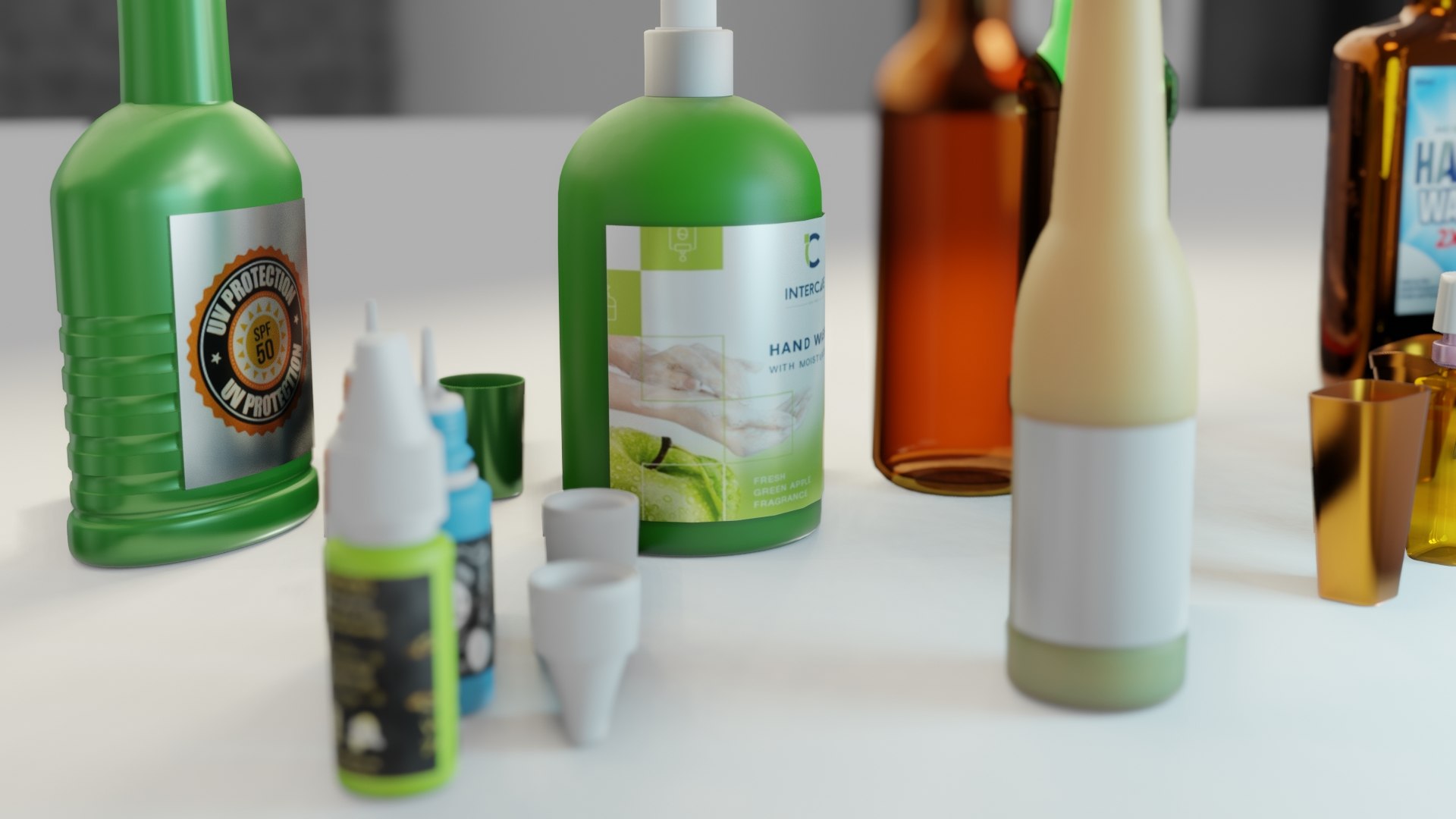 3D Model Bottle Collection - TurboSquid 2030417