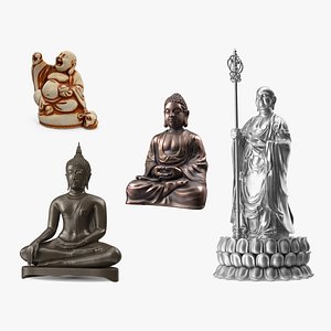 Buddha Statues Collection 3 3D model