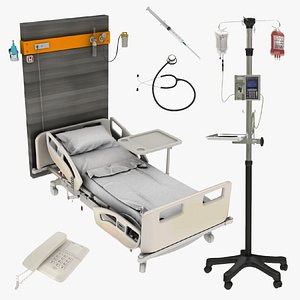 bed stand syringe hospital model