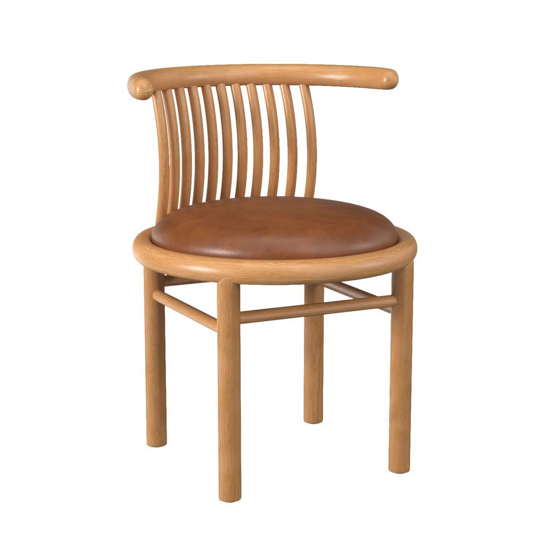 Mathilde Leather Dining Chair PBR 3D Model - TurboSquid 2160170