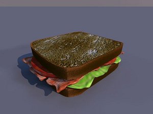 3d sandwich bacon lettuce model