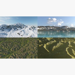 Diverse PBR terrains of Alaska 3D model