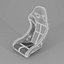 Vertex Bride Funky Queen Zieg IV Wide Seat - Black Funky Queen Pink FRP Silver FRP Shell 3D Model