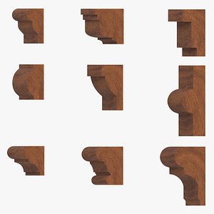 3D Set Molding Mahogany Part 3 model