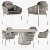 Solpuri Cestino chair Grid table set