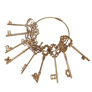 45 Vintage Key 3D Model Vol 2 model