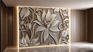 3D model decor set wall panel wall relief mural CNC 37