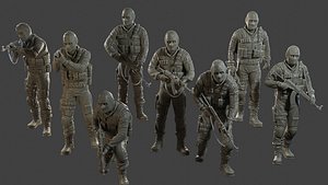 3D model CzechSlovak Police Tactical Unit CPTU2 Pack1