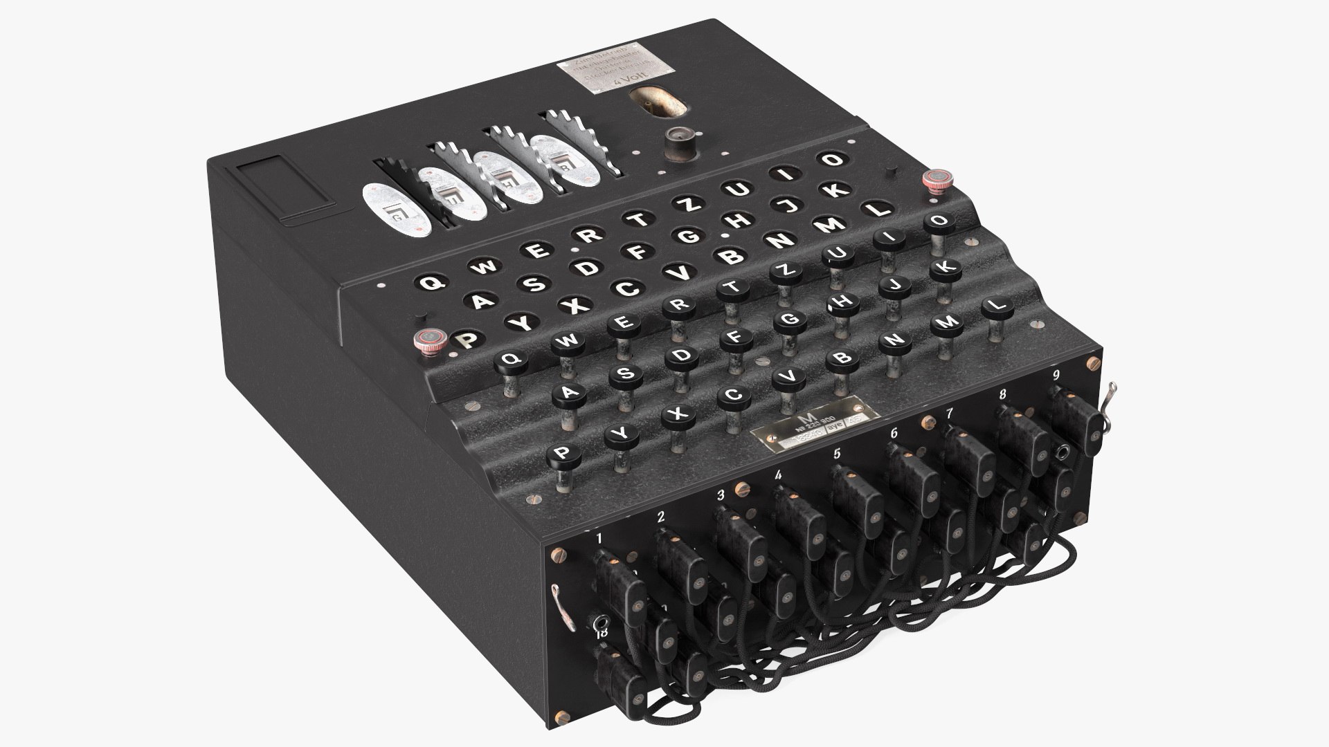 Enigma M4 Cipher Machine 3D model preview