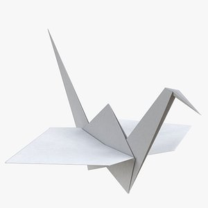 3D origami paper crane