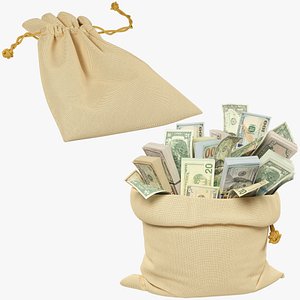 3D model Money Bags Collection V12